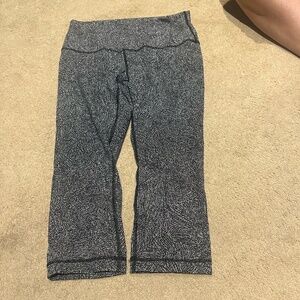 Lululemon leggings, capris, size 12, black, white